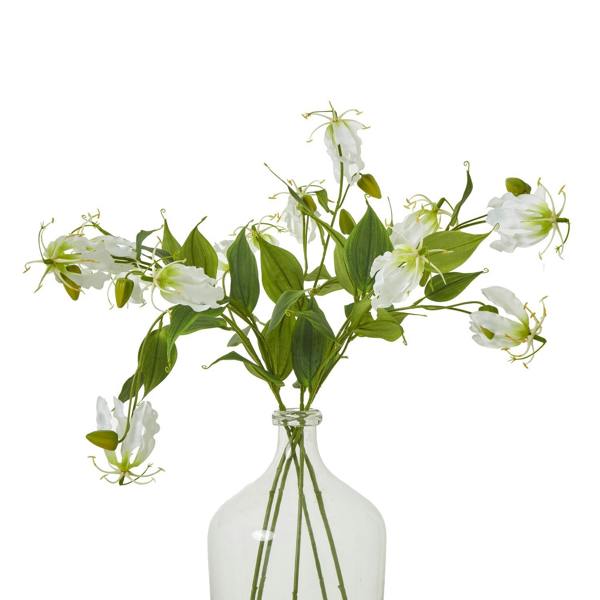 Wyld Haus Set of 3 Artificial Flowers Cream Gloriosa Sprays