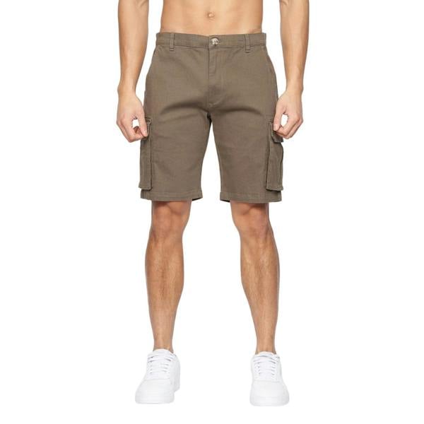 Crosshatch Mens Frentons Cargo Shorts - Khaki Brown - 