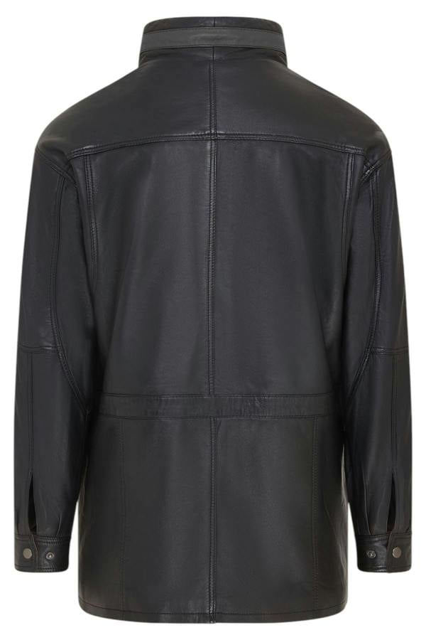 Infinity Leather Mens Soft Italian Leather Parka Coat-Winnipeg