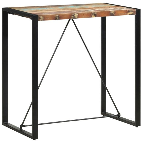 Berkfield Bar Table 110x60x110 cm Solid Reclaimed Wood