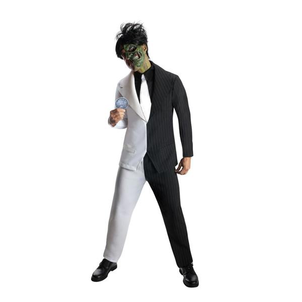 Bristol Novelty Mens Two Face Costume - Grey/Black/White - 