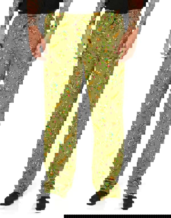 Teenage Mutant Ninja Turtles Mens Green Multi-Character All-Over Print Lounge Pants