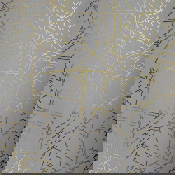 Angles gold / zinc grey wallpaper