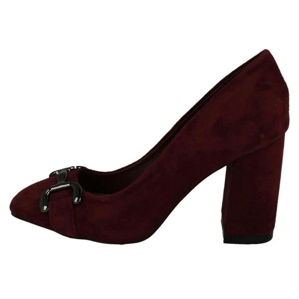 Spot On Ladies Spot On Elegant Buckle Detail Court Shoes F90139