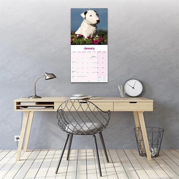 Bull Terrier Calendar 2027, Wall Calendars, Month To View, Dogs, Gift
