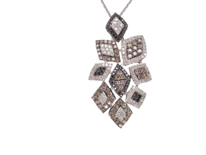 Vintage Tom A multi diamond cluster pendant