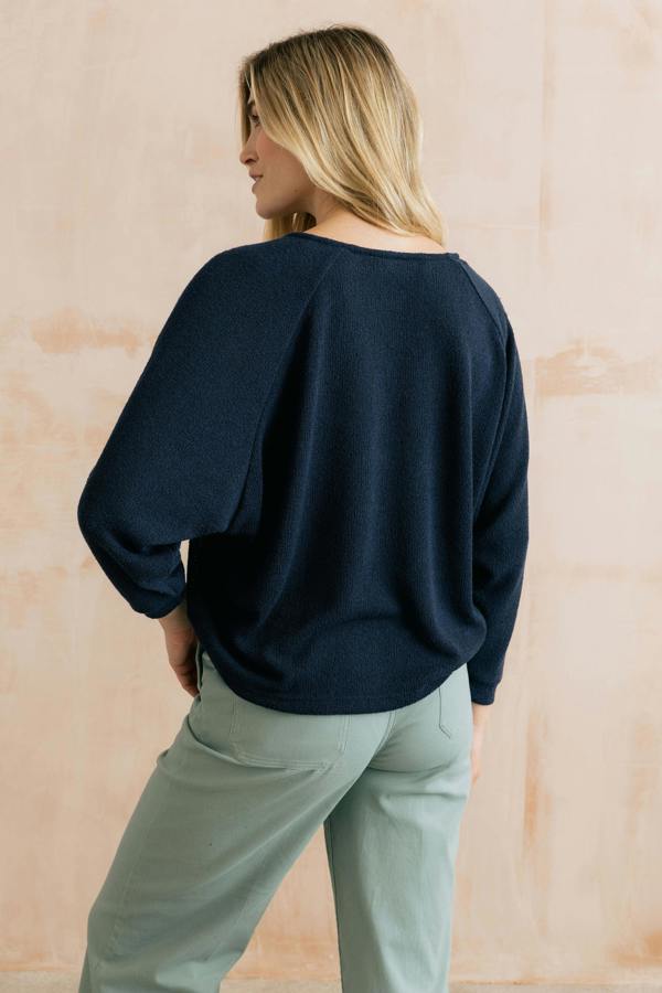 Lily & Me Rewilding Batwing Jumper Navy