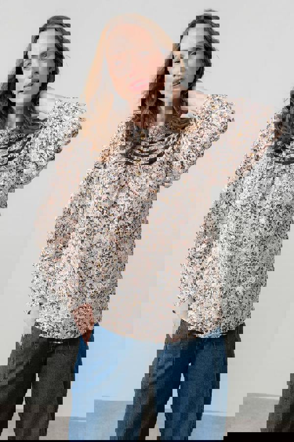 Lily & Me Luna Cotton Lace Insert Blouse Pink