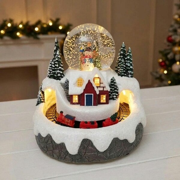 Garden Greatness Mountain Scene Light-Up Snow Globe