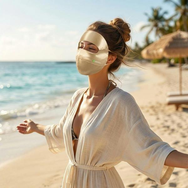Anniou 100% Mulberry Silk Sunscreen Face Mask