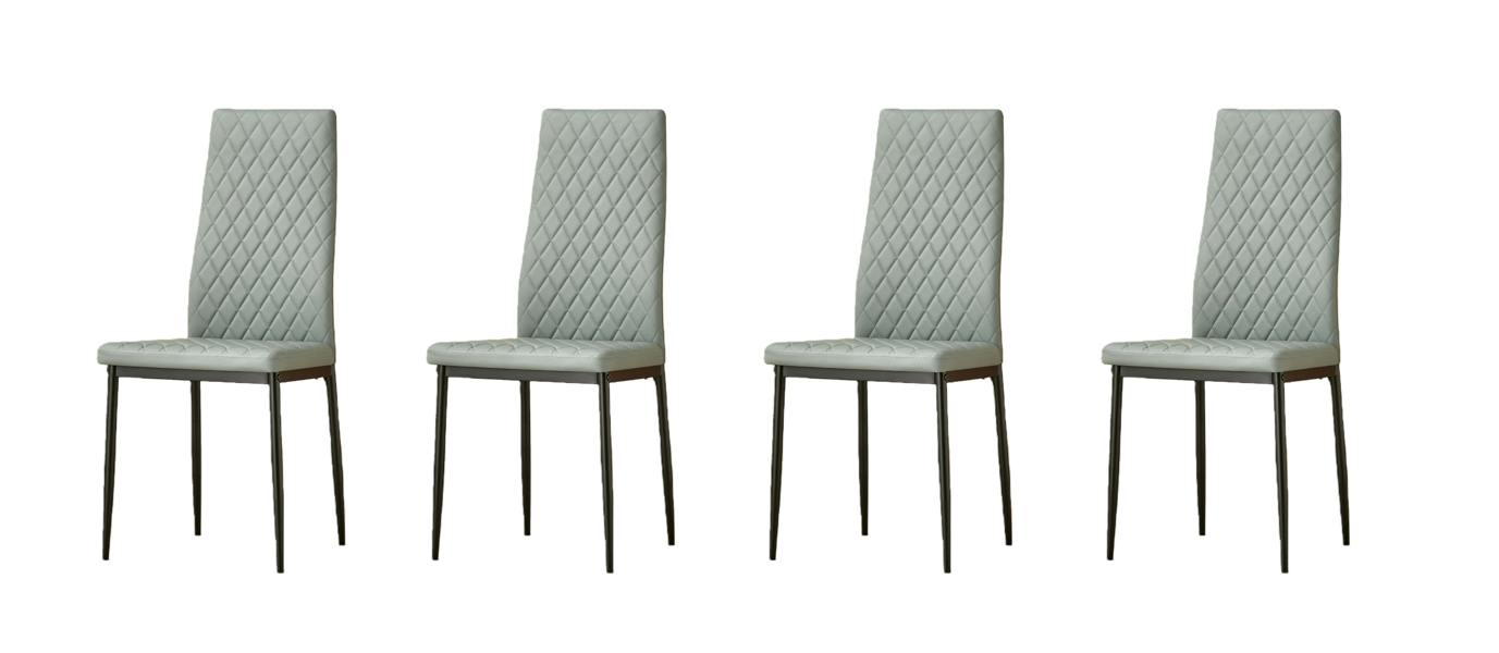 San Diego Marble Top Dining Table with Emily Leather Chairs - Madefor.Living