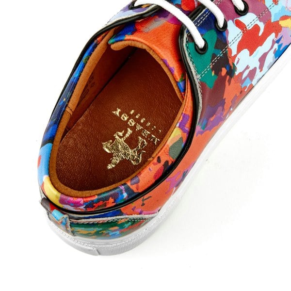 Embassy London Camila - Summer Colours - Women's white sole trainers in eye catching soft leather