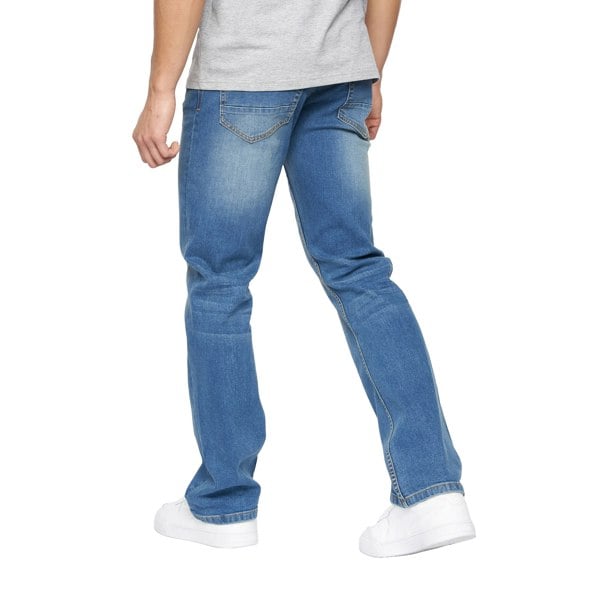 Crosshatch Mens Winsbury Bootcut Jeans - Stone Wash