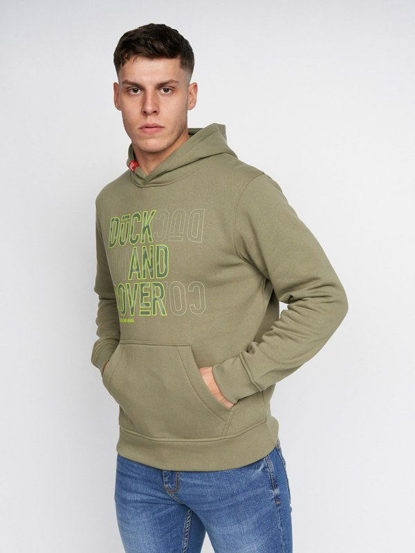 Duck and Cover Pecklar Hoodie - Olive