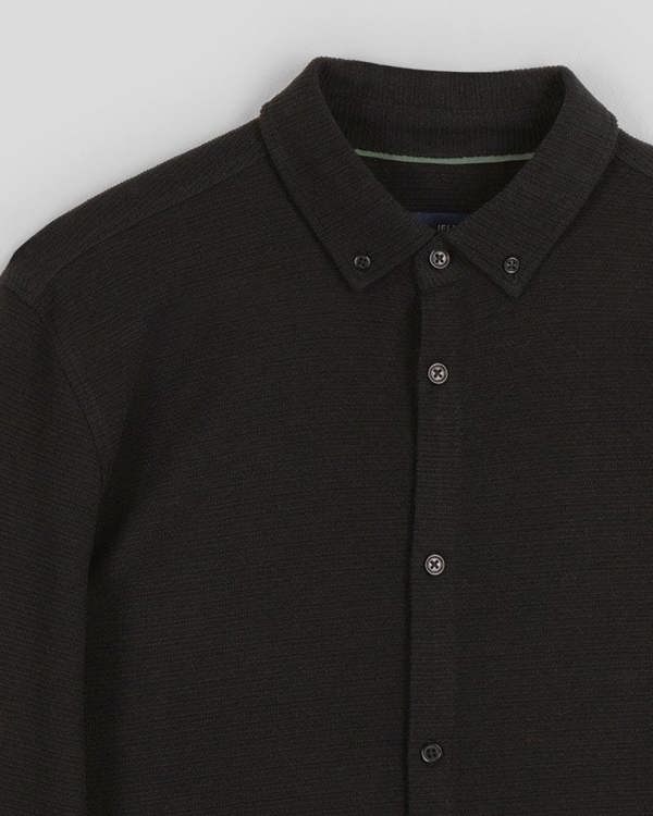 Steel & Jelly Textured Long Sleeve Jersey Shirt