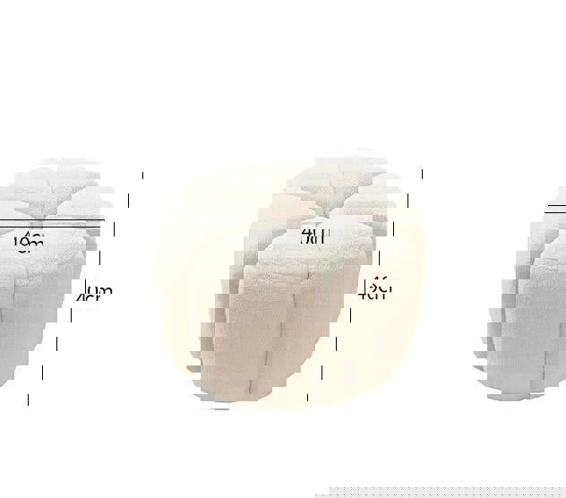 Rit Concept Grace Pumpkin Armchair, White Boucle