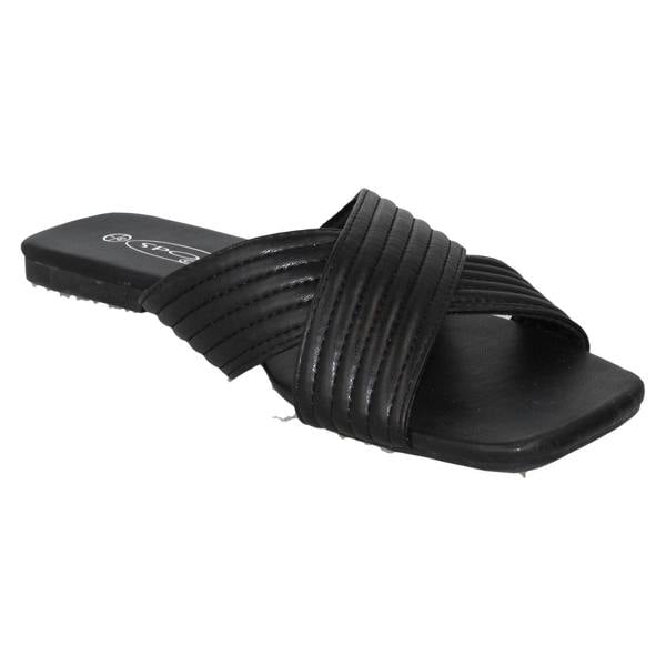 Spot On Ladies Spot On Flat Wide Fit Sandals F00400