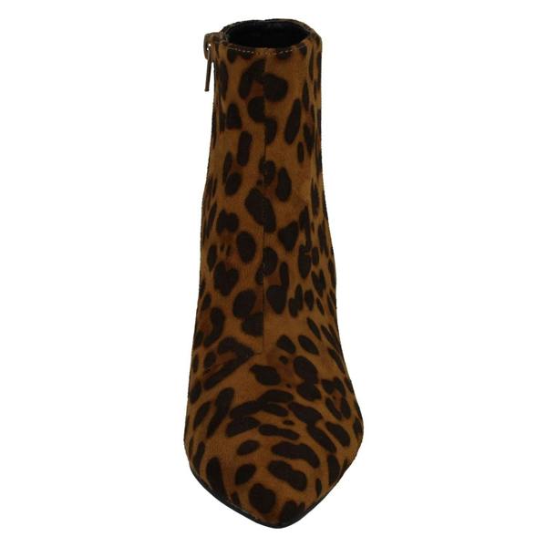Spot On Ladies Spot On Leopard Print High Heel Ankle Boots F51124