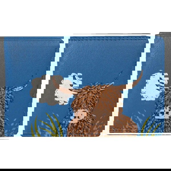 Mala Leather Highland Cow Credit Card & ID Holder