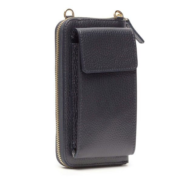 Elie Beaumont Phonebag Navy (Gold Chain strap)