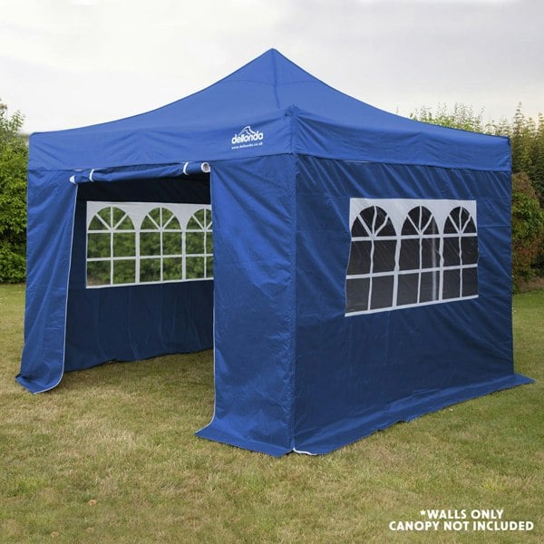 Side Walls Door & Windows for 2x2m Pop-Up Gazebo - BLUE - Garden Party Tent - LoopsDirect
