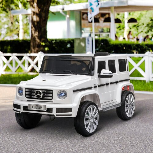 HOMCOM Mercedes Benz G500 12V Kids Electric Ride On Car w/ Remote Control White