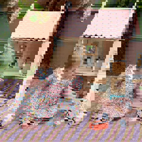 Rachel Riley Ditsy Floral Smocked Dress & Bloomers