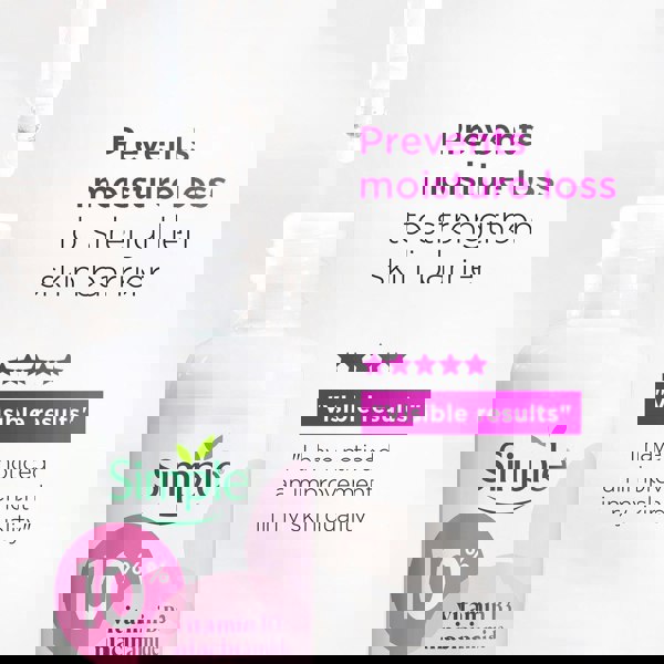 Simple 10% Niacinamide Serum Vitamin B3 Booster Brightening Skin, 30ml