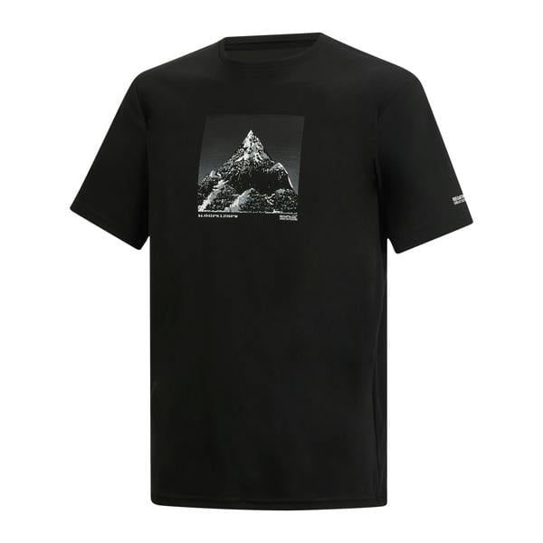 Regatta Mens Fingal Mountain T-Shirt - Black - 