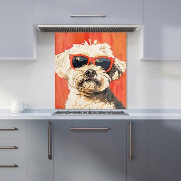 Warren Reed - Designer Cool Pup in Sunglasses Kitchen Splashback