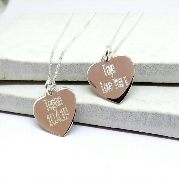 Aye Do Gifts Personalised Sterling Silver Heart Necklace