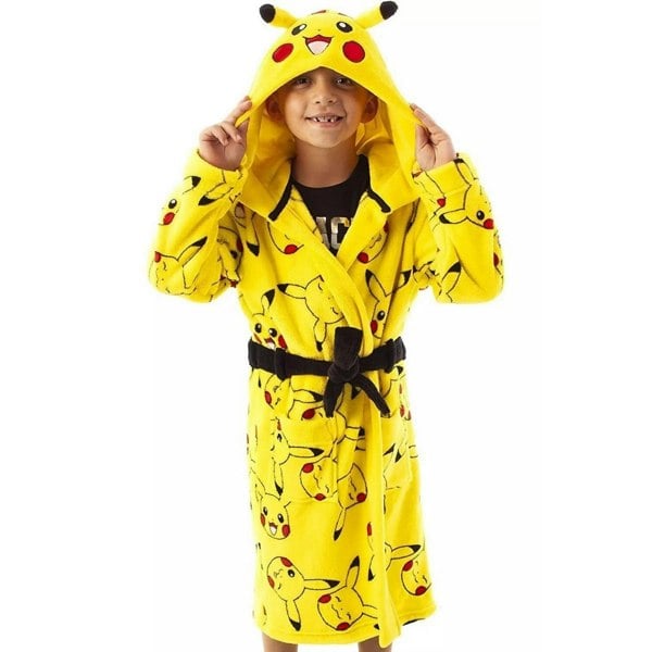 Pokemon Childrens/Kids Pikachu Front Pocket Robe - Yellow