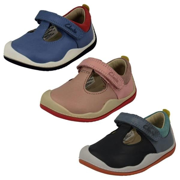 Clarks Childrens Clarks First Walking T-Bar Shoes Roller Bright T