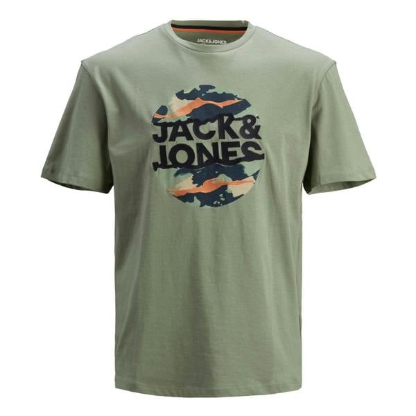 Jack & Jones Jorcameron Crew Neck T-shirt Mens Sea Spray XS Cotton Jersey Top