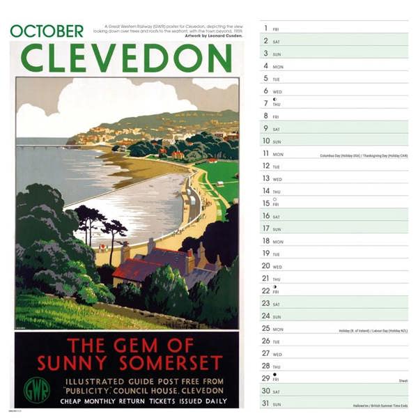 National Railway Museum, West Country Poster Art Calendar 2027, Wall Calendars, Month To View, Travel, Gift