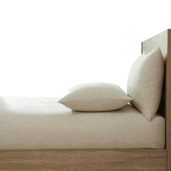 Lazy Linen Bedding Bundle - Duvet Cover, Pillowcase Pair + Fitted sheet - Linen