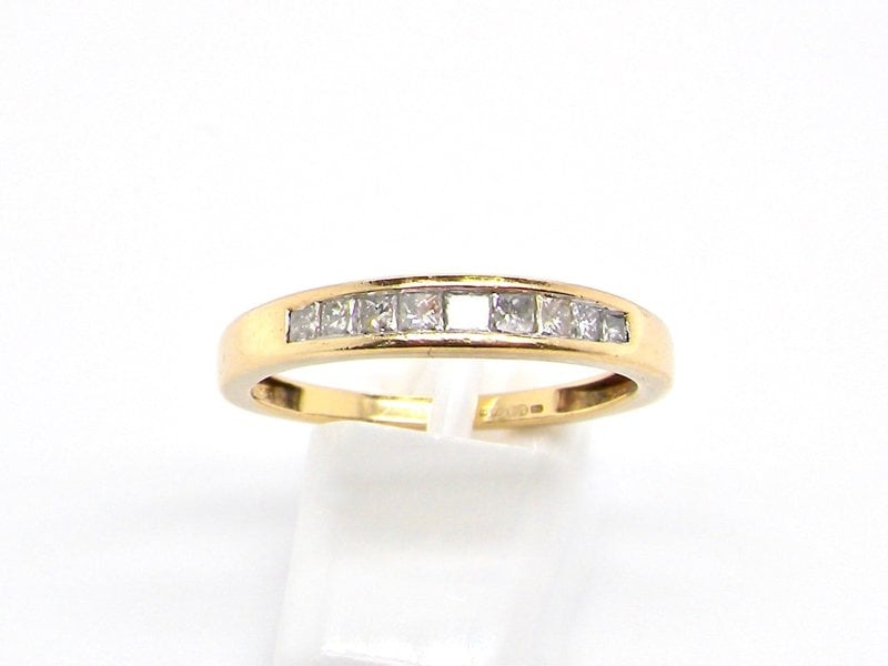 Vintage Tom An 18 carat gold half hoop diamond eternity ring