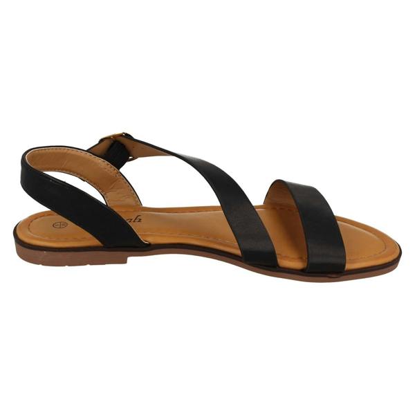 Savannah Ladies Savannah Flat Y Strap Mule Sandal with Buckle F00443