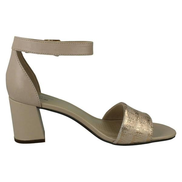 Clarks Ladies Clarks Heeled Ankle Strap Sandals Jocelynne Cam