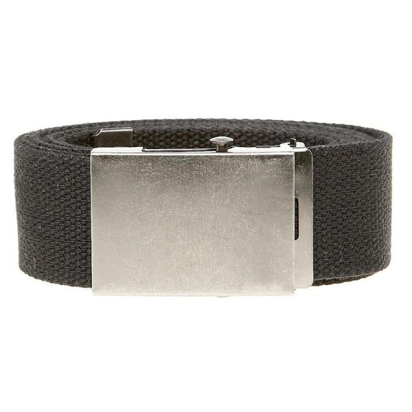 Duke Mens D555 Edward Plain Webbing Belt - Black - 