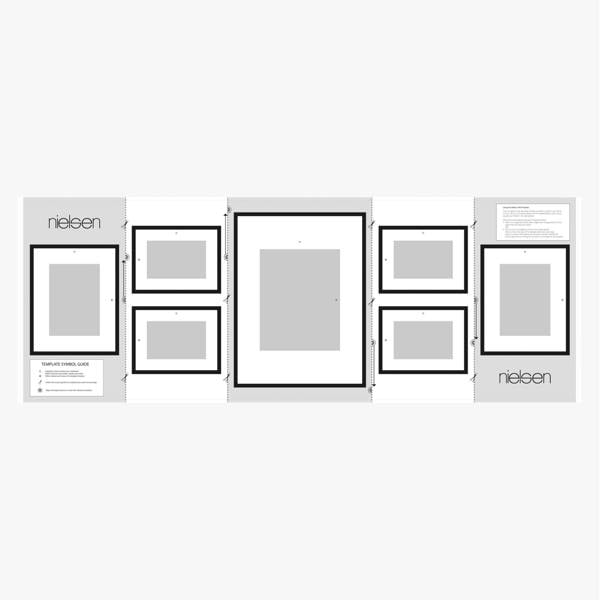 nielsen 7 Piece Gallery Wall Frame Set, Gold Aluminium