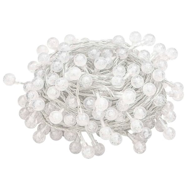 Berkfield Globe Fairy String Lights 20m 200 LED Cold White 8 Function