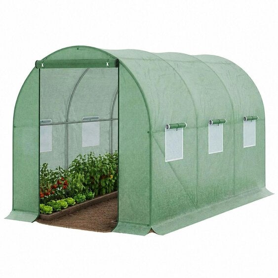 Neo Green Garden Polytunnel Walk-In Greenhouse 3m x 2m x 2m