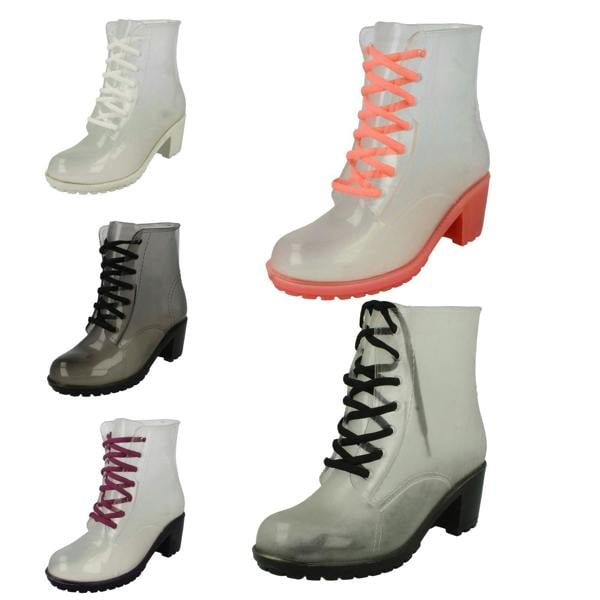 Spot On Ladies Spot On Mid Heel Wellington