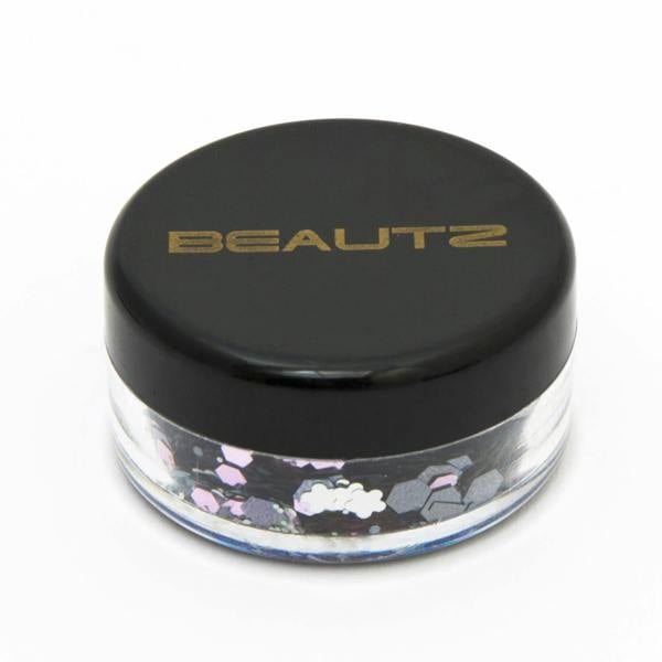 Aquarius Beautz Chunky Glitter Silver 10ml Pot 5g Cosmetic Body Face Festival Makeup