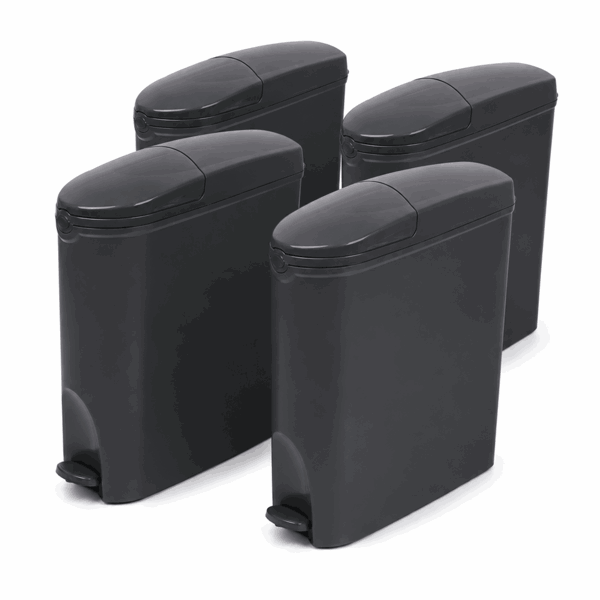 ProWashroom Pro Washroom Sanitary Bin 20L x4 Hygienic Disposal Pedal Bins Baby Hygiene Products