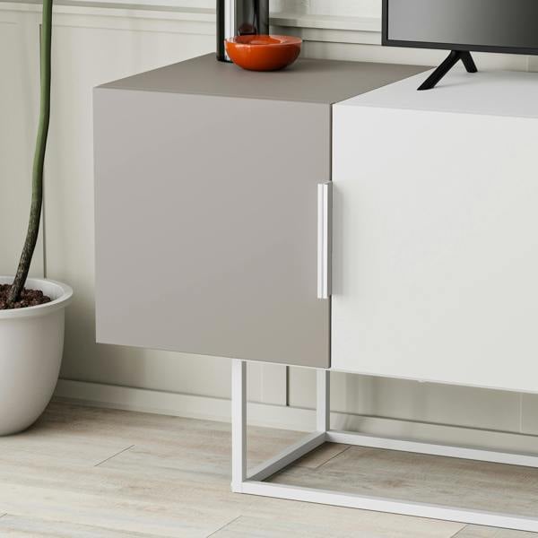 Decortie Tontini Modern TV Unit Multimedia Centre with Storage TV Cabinet 140cm