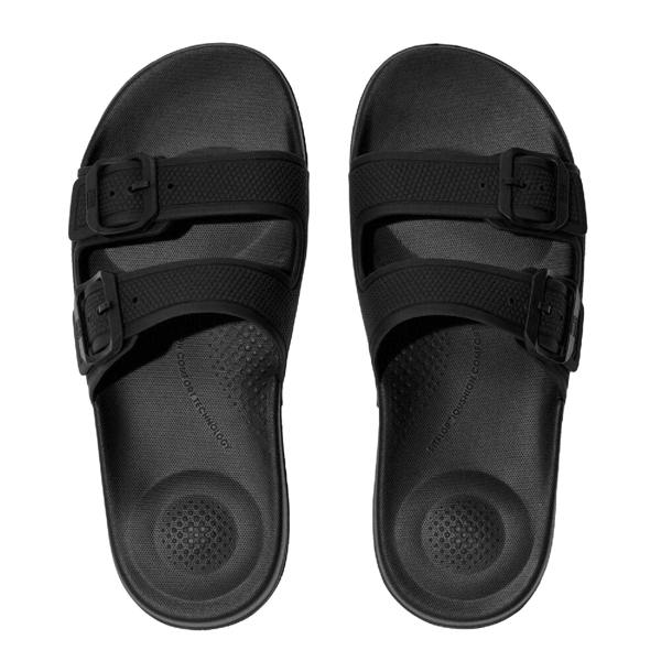 Fit Flop Mens Iqushion Sliders - Black - 