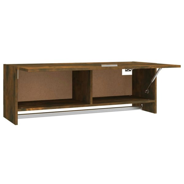 Berkfield Wardrobe Smoked Oak 100x32.5x35 cm Engineered Wood