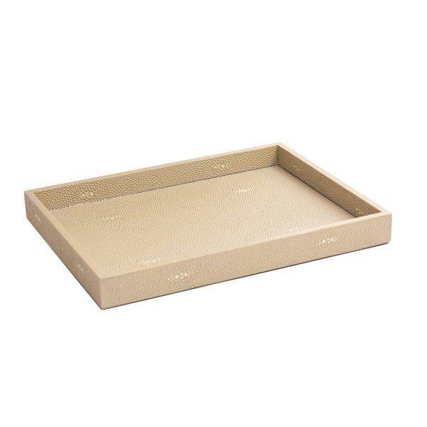 POSH TRADING COMPANY Chelsea Medium Tray - Shagreen Natural